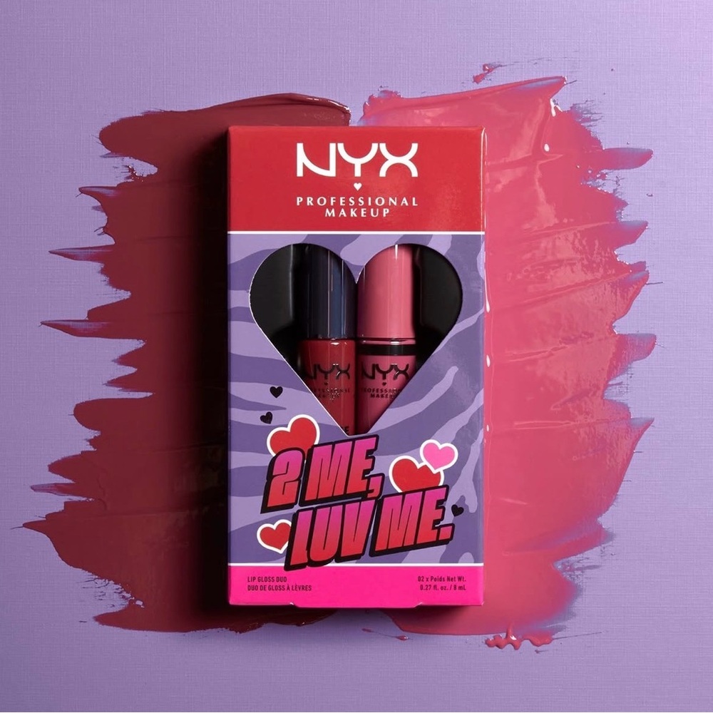 NYX 2 Me Luv Me Lip Gloss Duo -‎ Red and Pink